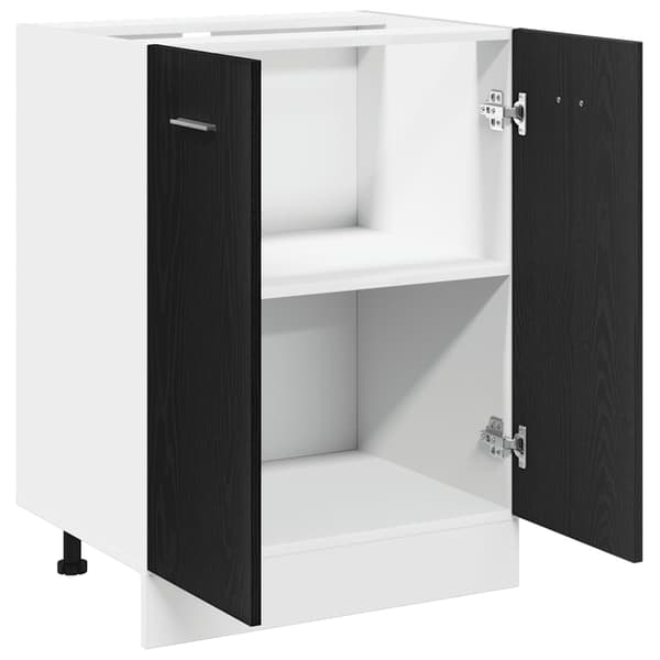 vidaXL Underskap Svart Eik 60x46x81,5 cm Sponplate