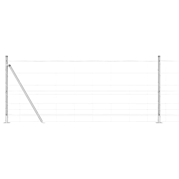vidaXL Gjerdepåle Galvanisert 25 x 1 m Stål