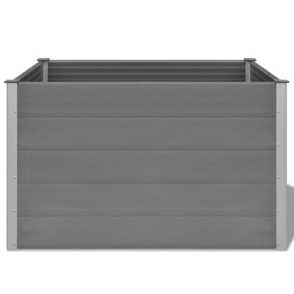 vidaXL Høybed WPC 150x100x91 cm grå