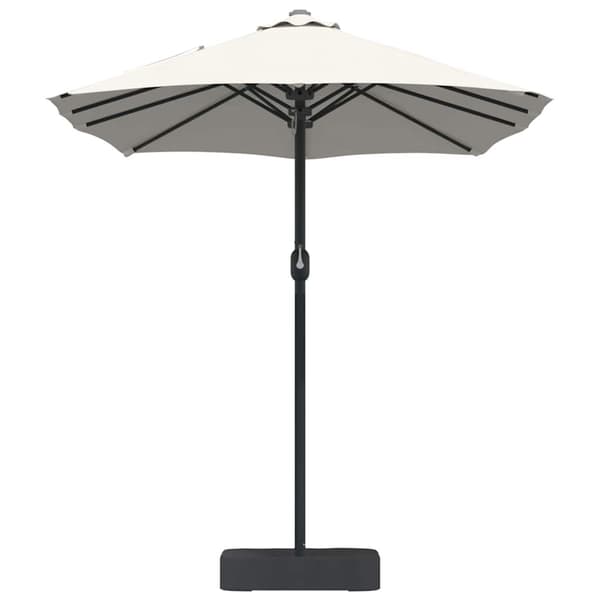 vidaXL Hageparasol sand 385 x 209 x 244 cm Polyester og stål
