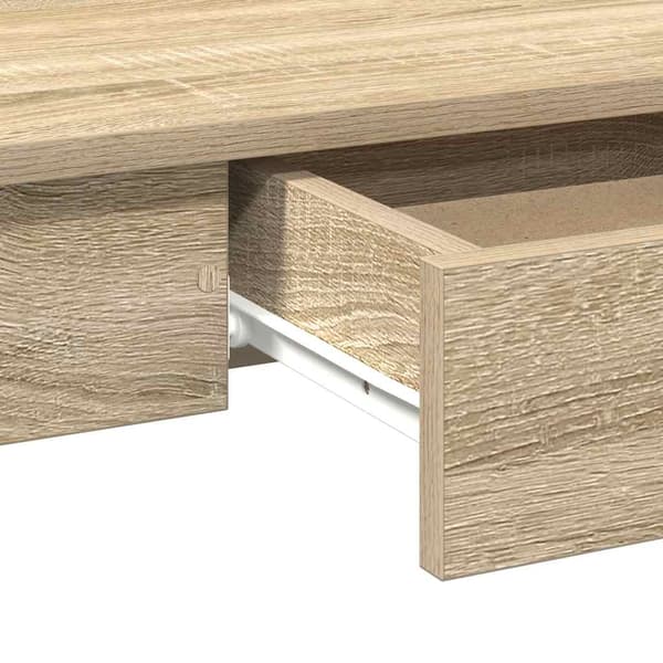 vidaXL Skrivebord sonoma eik 100x45x75 cm konstruert tre