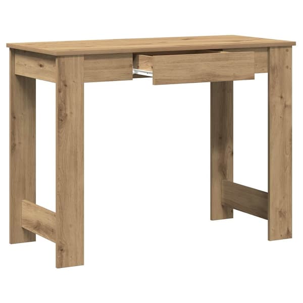 vidaXL Skrivebord artisan eik 100x45x75 cm konstruert tre