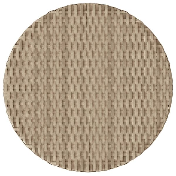vidaXL Bistrogrupp med dynor 3 delar beige konstrotting