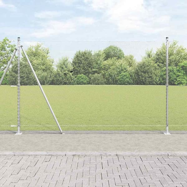 vidaXL Stängselstolpe Silver