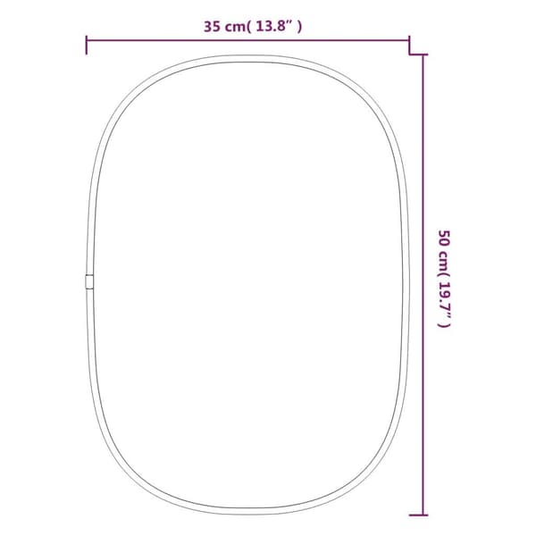 vidaXL Veggspeil svart 50x35 cm