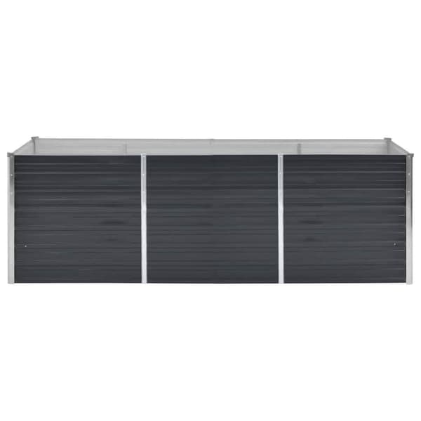 vidaXL Høybed antrasitt 240x80x77 cm galvanisert stål