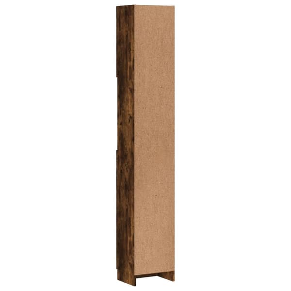 vidaXL Baderomsskap røkt eik 32x25,5x190 cm konstruert tre