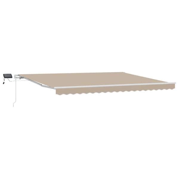 vidaXL Utfällbar markis Beige 450 × 300 cm Tyger och Stål