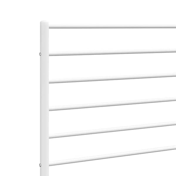 vidaXL Utskiftbar sengegavl i metall hvit 193 cm