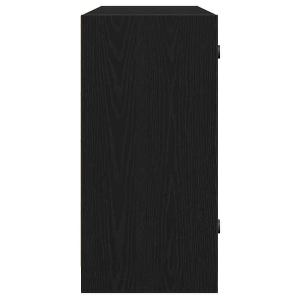 vidaXL Serviesskap Svart Eik 100 x 37 x 75.5 cm