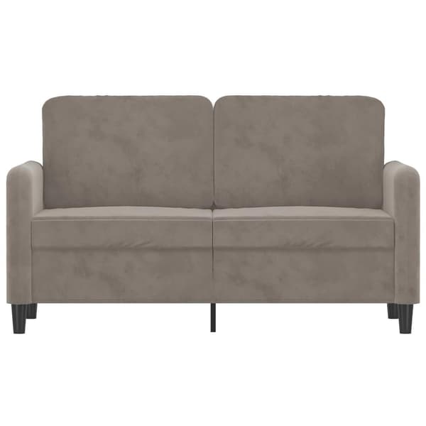 vidaXL 2-sitssoffa ljusgrå 120 cm sammet
