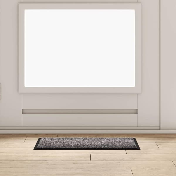 vidaXL Dørmatte Lysegrå 60 x 40 x 1.2 cm Teddy-stoff