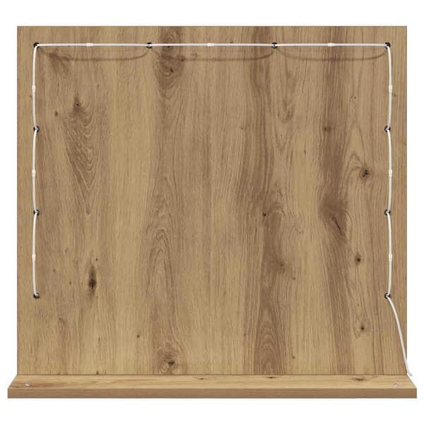 vidaXL Stilfullt Speil Rektangulær Artisan Eik 60 x 55 x 18 cm