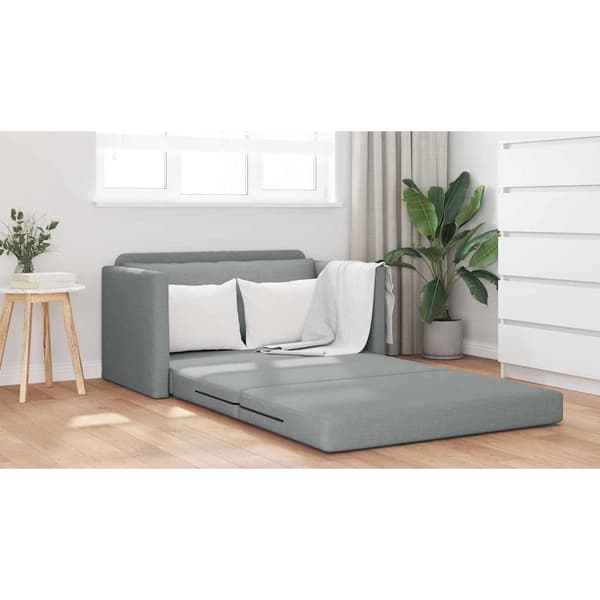 vidaXL Soffsäng 110cm Ljusgrå tyg
