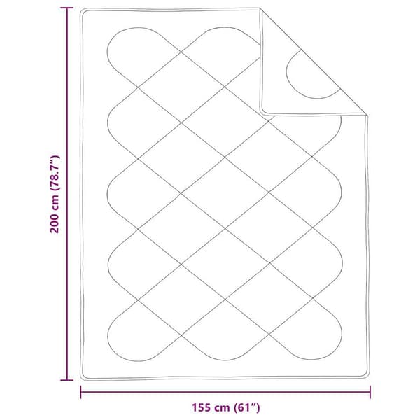 vidaXL Sommar Duvet Vit 220 x 135 x 3 cm Polyester