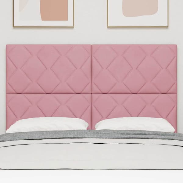 vidaXL LED huvuddyna Rosa 160 cm Sammet