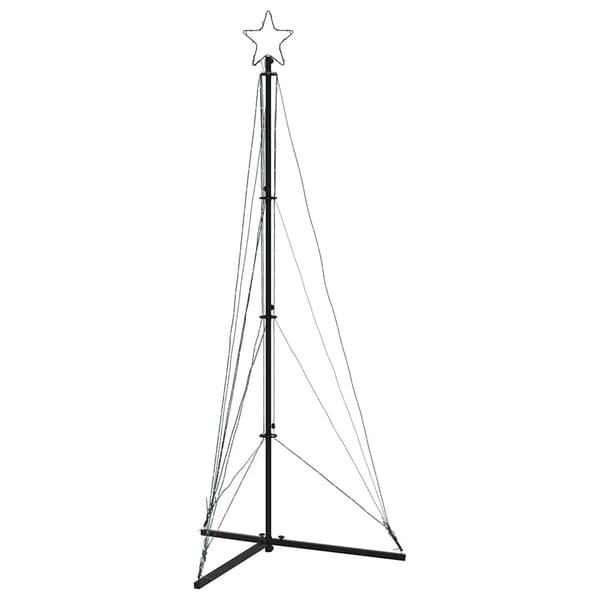 vidaXL LED julgran 363 LEDs kallvit 182 cm