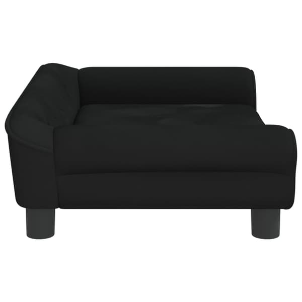 vidaXL Barnsoffa svart 70x45x26 cm sammet