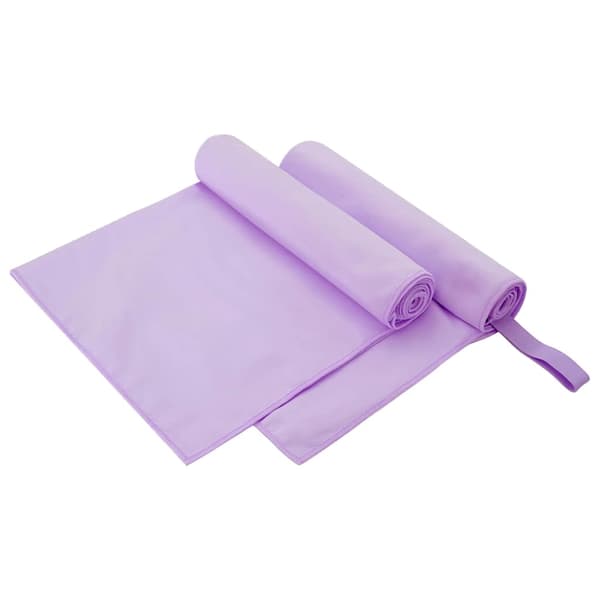 vidaXL Sportshåndklær 2 pcs Lilla 100 x 50 cm Polyester og polyamid