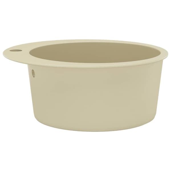 vidaXL Diskho granit enkel rund beige