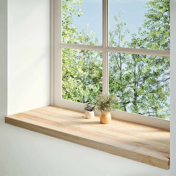 vidaXL Vinduskarmer 2 stk ubehandlet 100x40x2 cm heltre eik