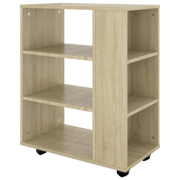 vidaXL Rulleskap sonoma eik 60x35x75 cm sponplate