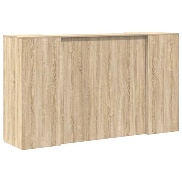 vidaXL Receptionsdisk sonoma-ek 180x50x103,5 cm konstruerat trä
