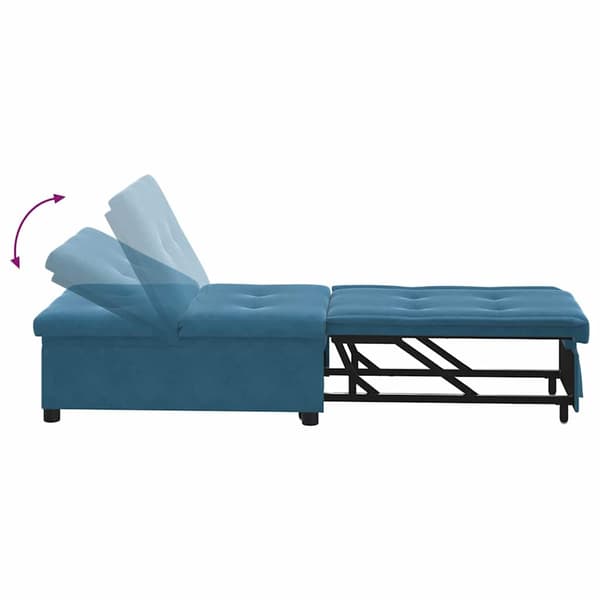 vidaXL Soffsäng Blå 194 x 67 x 82 cm Sammet