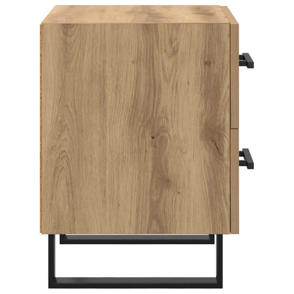 vidaXL Sengeskaps 2 pcs artisan eik 40 x 35 x 47.5 cm Konstruert tre