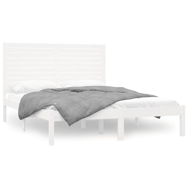 vidaXL Sengeramme hvit heltre 140x200 cm