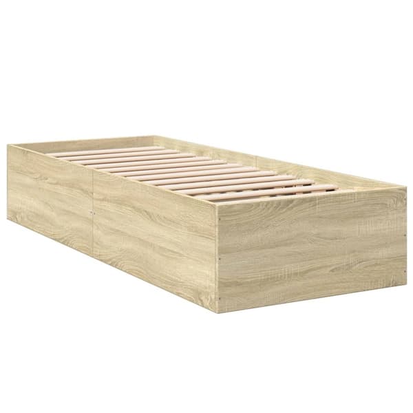 vidaXL Sengeramme sonoma eik 100x200 cm konstruert tre