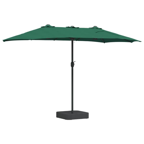 vidaXL Trädgårdsparasol Grön 385 x 209 x 244 cm Polyester