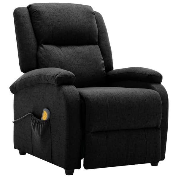 vidaXL Massagefåtölj svart tyg