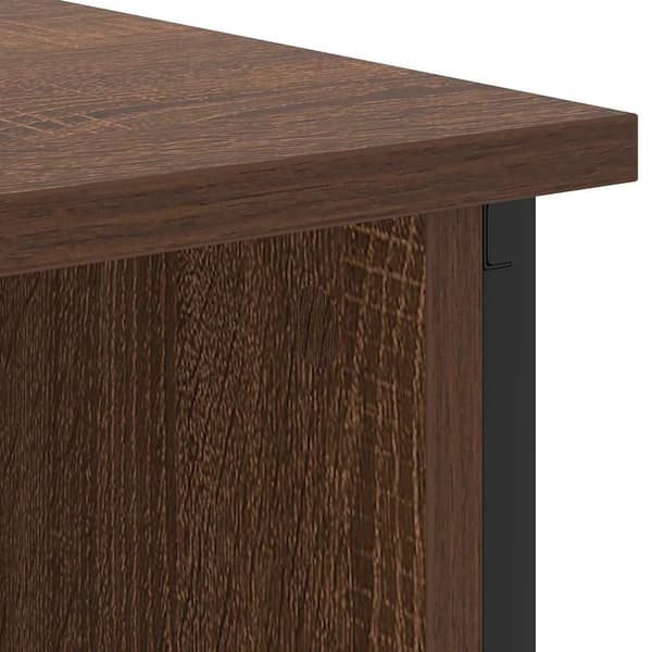 vidaXL Nattbordskap Brun Eik 55 x 31 x 76 cm Konstruert tre