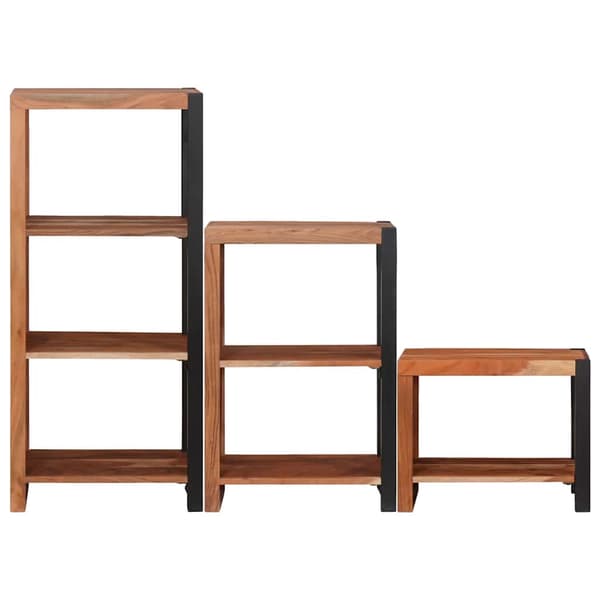 vidaXL Bokhylle 3 pcs Brun 50 x 30 x 110 cm Solid akasietre
