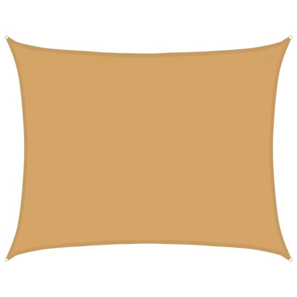 vidaXL Solseil 160 g/m² rektangulær sand 6x7 m HDPE