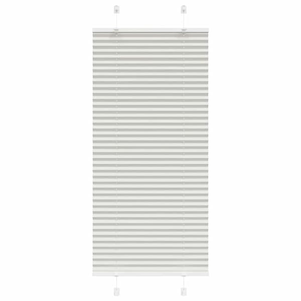 vidaXL Plisserad persienn ljusgrå 60x100cm tyg bredd 59,4cm polyester
