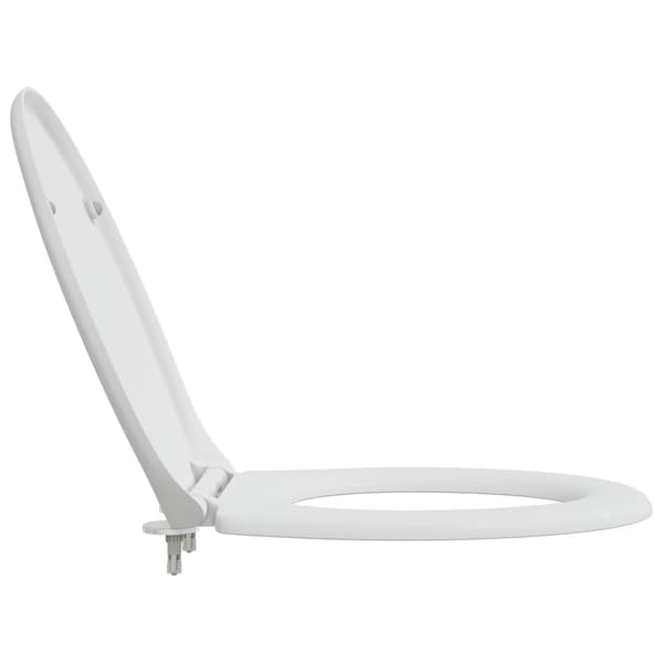 vidaXL Vit Plast Standard Stabil Standard toalettlock Oval