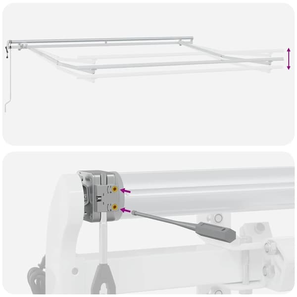 vidaXL Innvendbar Markise 350 x 250 cm Beige