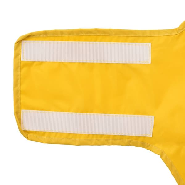 vidaXL Hunde regnfrakk med refleksstrimler polyester gul 2XL