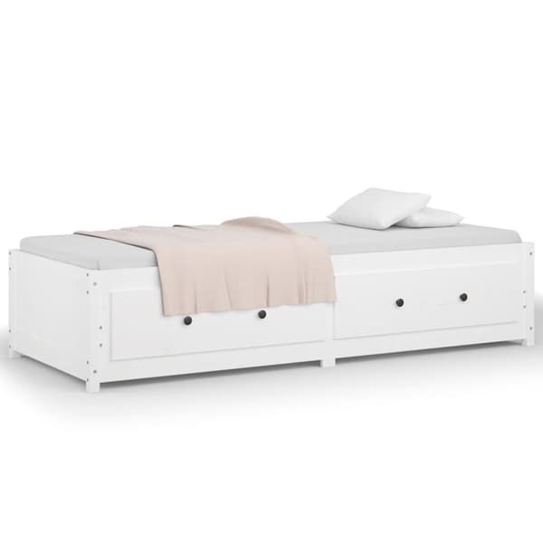 vidaXL Dagseng hvit 80x200 cm heltre furu