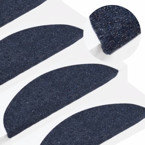 vidaXL Selvklebende trappematter 15 stk 56x17x3 cm blå