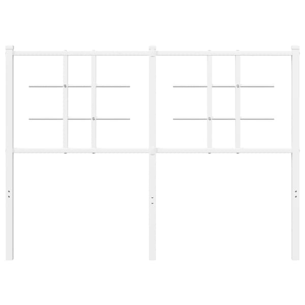vidaXL Utskiftbar sengegavl i metall hvit 120 cm