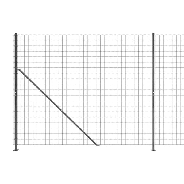 vidaXL Nettinggjerde med flens antrasitt 1,4x25 m