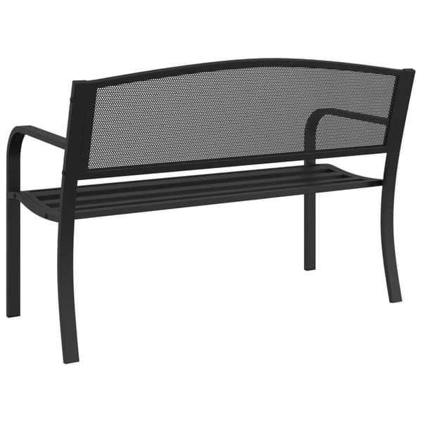vidaXL Hagebenk 119 cm svart stål
