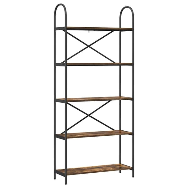vidaXL Bokhylle Røkt eik 80 x 30 x 183 cm Konstruert tre