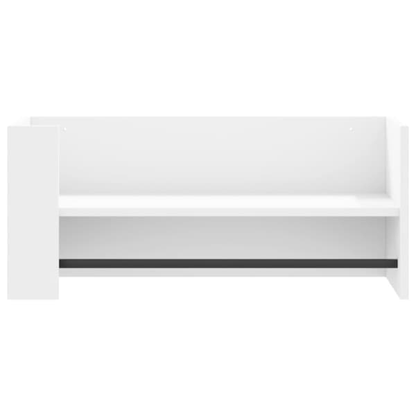 vidaXL Vegghylle hvit 70,5x35x30,5 cm konstruert tre