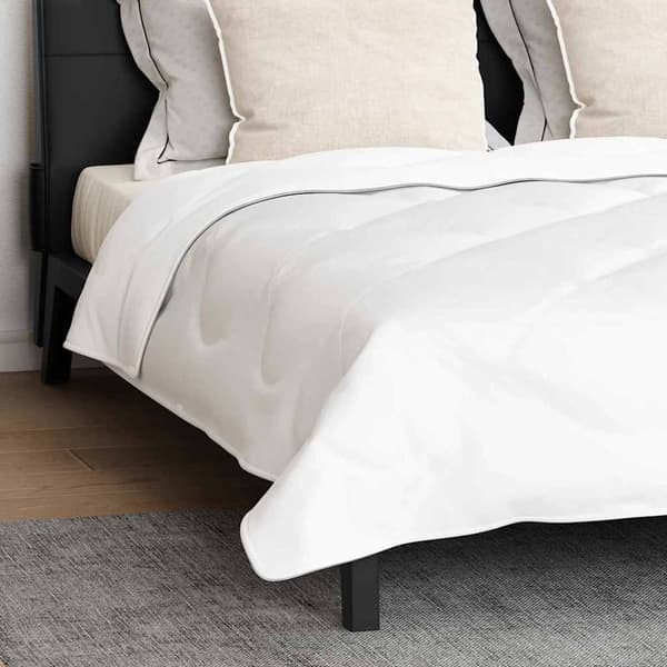 vidaXL Duntäcke med Kuddar med kudde 3 pcs Vit Mikrofiber