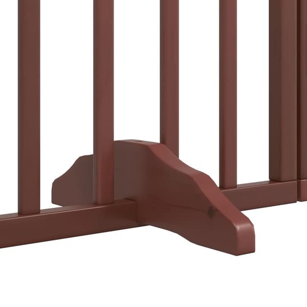 vidaXL Hundeport sammenleggbar 6 paneler brun 480 cm poppeltre
