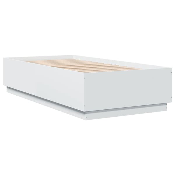 vidaXL Sengeramme hvit 90x190 cm konstruert tre